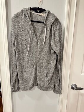 Pink Republic Heather Gray Zip-Up Hoodie